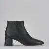 Stivaletti tacco 6cm pelle nero