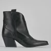 Stivaletti tacco 8cm pelle nero