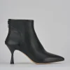 Stivaletti tacco 7cm pelle nero