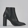 Stivaletti tacco 8cm pelle nero