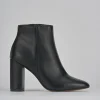 Stivaletti tacco 9cm pelle nero