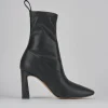 Stivaletti tacco 9cm pelle nero