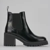 Stivaletti tacco 6cm pelle nero