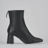 Stivaletti tacco 6cm pelle nero