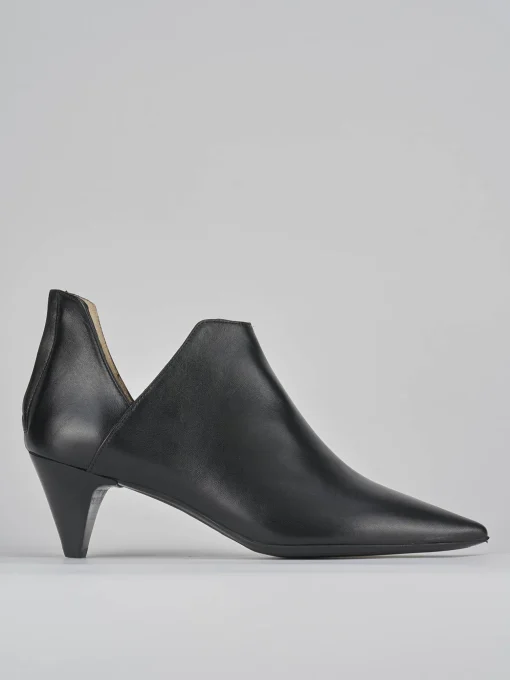 Stivaletti tacco 5cm pelle nero