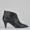 Stivaletti tacco 8cm pelle nero