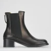Stivaletti tacco 5cm pelle nero