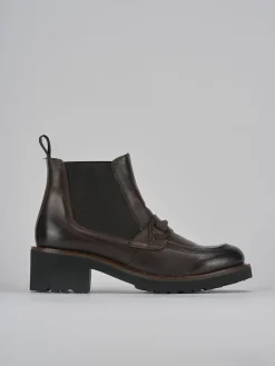 Stivaletti tacco 5cm pelle testa