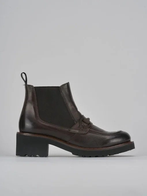 Stivaletti tacco 5cm pelle testa