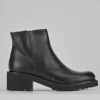 Stivaletti tacco 5cm pelle nero