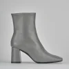Stivaletti tacco 7cm pelle grigio