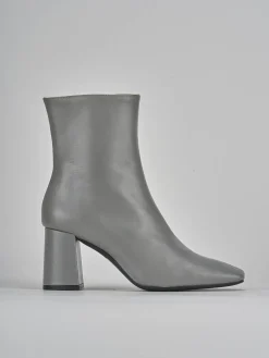 Stivaletti tacco 7cm pelle grigio