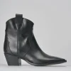 Stivaletti tacco 5cm pelle nero