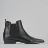 Stivaletti tacco 2cm pelle nero
