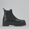 Stivaletti tacco 4cm pelle nero