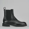 Stivaletti tacco 2cm pelle nero
