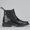 Stivaletti tacco 2cm pelle nero