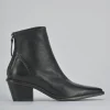 Stivaletti tacco 5cm pelle nero