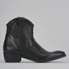 Stivaletti tacco 2cm pelle nero