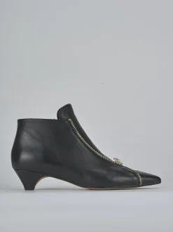 Stivaletti tacco 3cm pelle nero