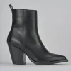 Stivaletti tacco 9cm pelle nero