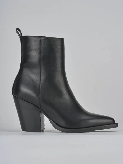Stivaletti tacco 9cm pelle nero