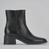 Stivaletti tacco 4cm pelle nero