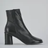 Stivaletti tacco 6cm pelle nero