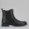 Stivaletti tacco 2cm pelle nero