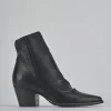 Stivaletti tacco 5cm pelle nero