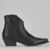 Stivaletti tacco 2cm pelle nero