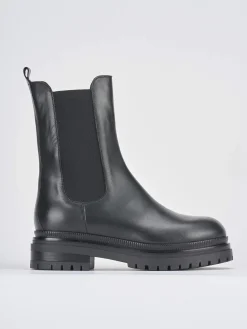 Stivaletti tacco 3cm pelle nero