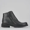 Stivaletti tacco 2cm pelle nero