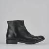 Stivaletti tacco 1cm pelle nero