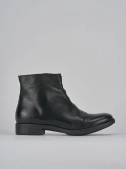 Stivaletti tacco 1cm pelle nero