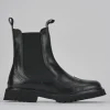 Stivaletti tacco 2cm pelle nero