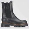 Stivaletti tacco 2cm pelle nero