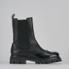 Stivaletti tacco 2cm pelle nero