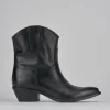 Stivaletti tacco 3cm pelle nero