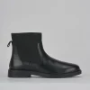 Stivaletti tacco 1cm pelle nero