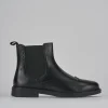 Stivaletti tacco 1cm pelle nero