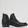 Stivaletti tacco 3cm pelle nero