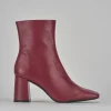 Stivaletti tacco 7cm pelle rosso