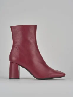 Stivaletti tacco 7cm pelle rosso