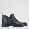 Stivaletti tacco 1cm pelle nero