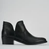 Stivaletti tacco 2cm pelle nero