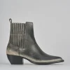 Stivaletti tacco 3cm pelle grigio