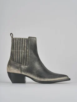Stivaletti tacco 3cm pelle grigio