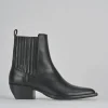 Stivaletti tacco 3cm pelle nero