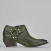 Stivaletti tacco 4cm pelle verde